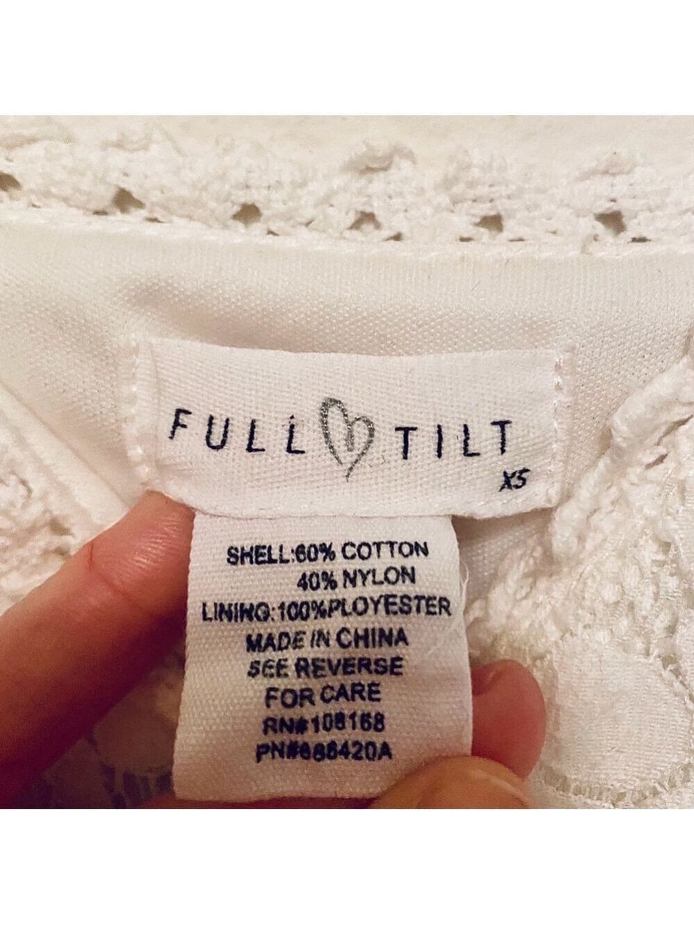 Full Tilt White Lace Romper Extra Small - Picture 9 of 9